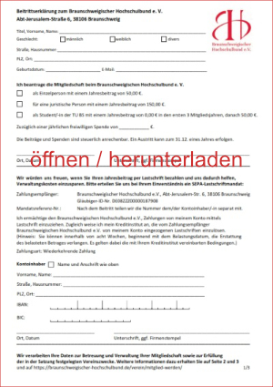 Beitrittserklärung